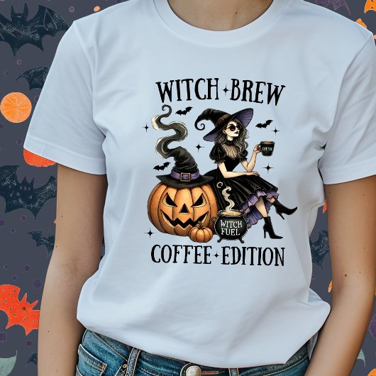Cute Witch's Brew Coffee Edition Halloween Tshirt