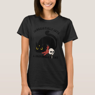 Cute Witchy Cat Halloween Black Cat Spooky Witch T-shirt