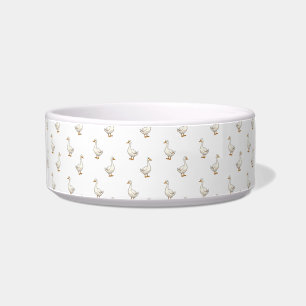 Cute Witte Gans Patroon Voerbakje
