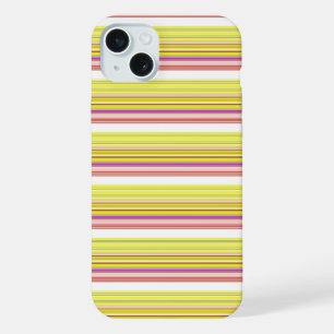 Cute witte gele strepen iPhone 15 plus case