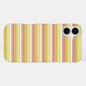 Cute witte gele strepen iPhone hoesje (Achterkant horizontaal)
