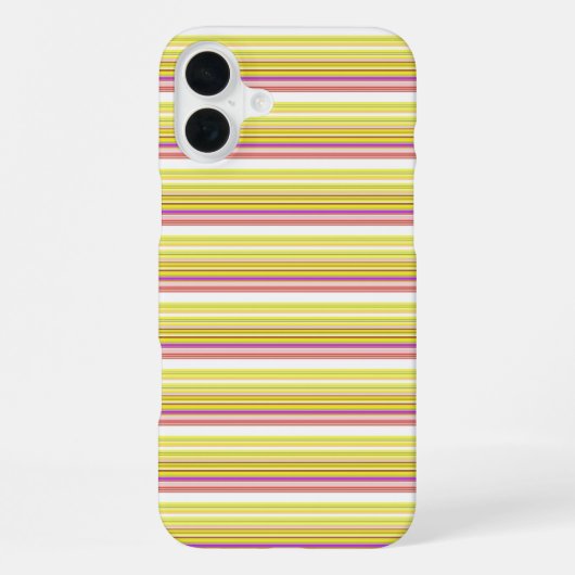Cute witte gele strepen iPhone hoesje (Achterkant)