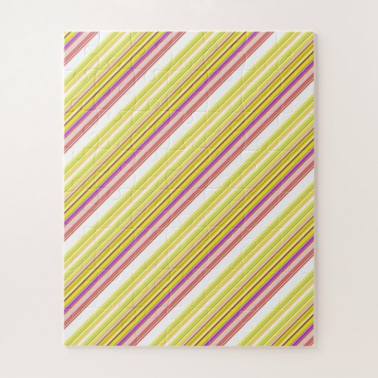 Cute witte gele strepen  legpuzzel (Verticaal)