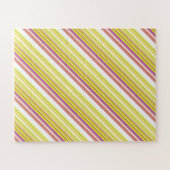 Cute witte gele strepen  legpuzzel (Horizontaal)