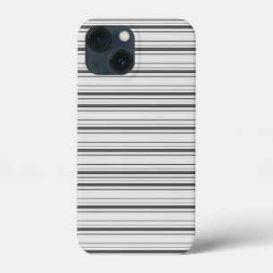 Cute witte grijze strepen iPhone 13 mini hoesje