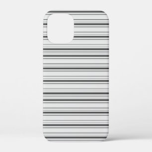 Cute witte grijze strepen iPhone 12 mini hoesje
