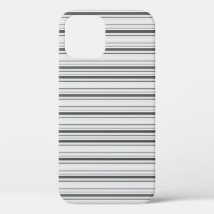 Cute witte grijze strepen iPhone 12 pro hoesje