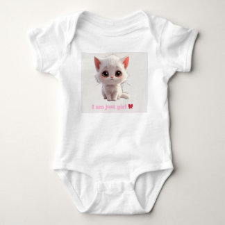 Cute Witte Kitten Baby Bodysuit - Ik Ben Gewoon Me