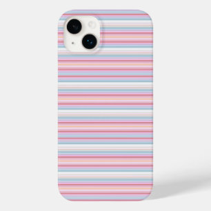 Cute witte roze strepen Case-Mate iPhone 14 plus hoesje