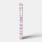 Cute witte roze strepen Case-Mate iPhone case (Achterkant / Links)