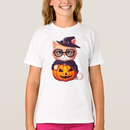 Cute Wizard potter kitty T-shirt (Voorkant)