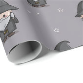 Cute Wizard Wrapping Paper Cadeaupapier (Rol Hoek)