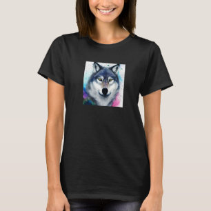 Cute Wolf Artistic Waterverf Wolves T-shirt