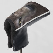 Cute Wolf Face Golf Head Hoesje voor Mannen vrouwe Golfheadcover (3/4 voorkant)