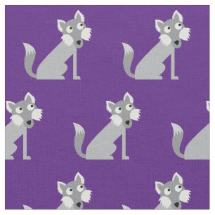 Cute Wolf Kind Baby Nursery Paars Stof