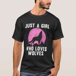 Cute Wolf-kunst voor vrouwen Meisjes Huilende Wolv T-shirt
