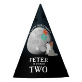 Cute Wolf Pack Woodland Moon Howling Birthday Feesthoedjes (Voorkant)