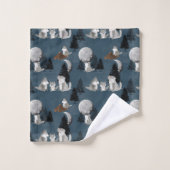 Cute Wolf Pack Woodland Night Moon Kids (Gant de toilette)