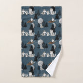 Cute Wolf Pack Woodland Night Moon Kids Bad Handdoek (Handdoek)
