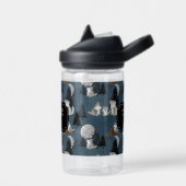 Cute Wolf Pack Woodland Night Sky Moon Waterfles (Links)