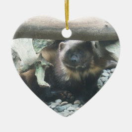 Cute Wolverine Keramisch Ornament