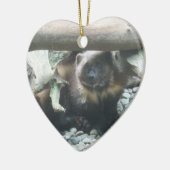 Cute Wolverine Keramisch Ornament (Links)