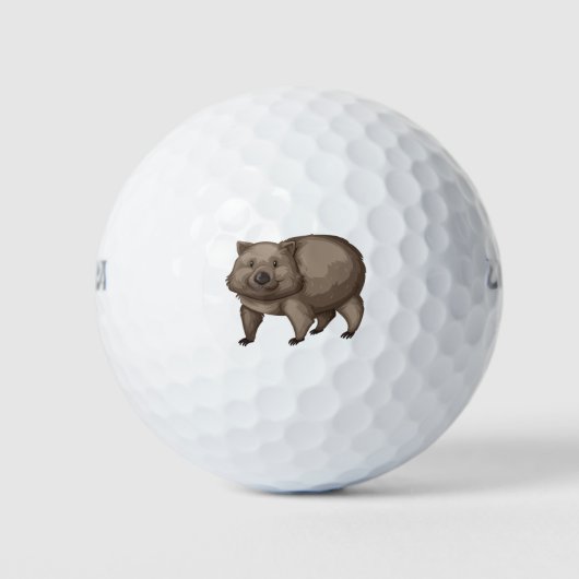 Cute wombat golfballen (Voorkant)