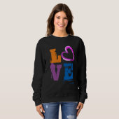 Cute Womens Love Sweatshirt Design Hipster Chic (Voorkant volledig)