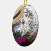 Cute Woodchuck Cartoon! Keramisch Ornament (Links)
