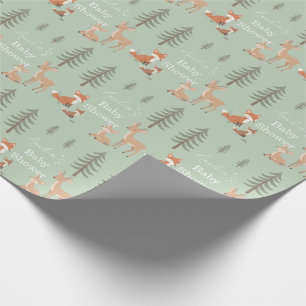 Cute Woodland Animal Baby Shower Cadeaupapier