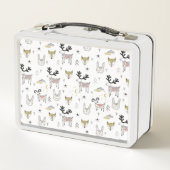 Cute Woodland Animal Doodle Pattern (Achterkant)