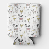 Cute Woodland Animal Doodle Pattern Blikjeskoeler (Voorkant)