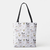 Cute Woodland Animal Doodle Pattern Draagtas (Achterkant)