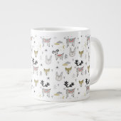 Cute Woodland Animal Doodle Pattern Extra Grote Beker (Voorkant rechts)