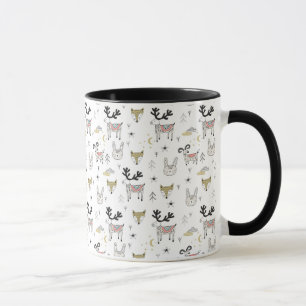 Cute Woodland Animal Doodle Pattern Mok