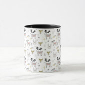 Cute Woodland Animal Doodle Pattern Mok (Midden)