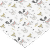 Cute Woodland Animal Doodle Pattern Tafelkleed (Gekanteld)