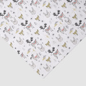 Cute Woodland Animal Doodle Pattern Tissuepapier (Detail)