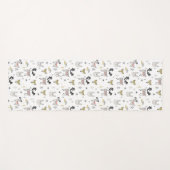 Cute Woodland Animal Doodle Pattern Yogamat (Voorkant (horizontaal))