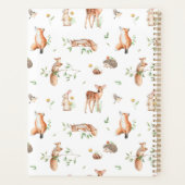 Cute Woodland Animal Friends Pattern Planner (Achterkant)