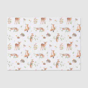 Cute Woodland Animal Friends Pattern Tissuepapier