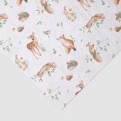 Cute Woodland Animal Friends Pattern Tissuepapier (Detail)