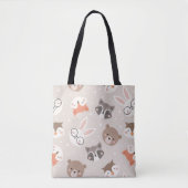 Cute Woodland Animal Kinder Pattern Draagtas (Voorkant)