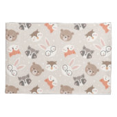 Cute Woodland Animal Kinder Pattern Kussensloop (Achterkant)