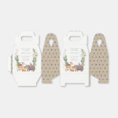 Cute Woodland Animal Leafy Wreate Baby shower Bedankdoosjes (Uitgevouwen)
