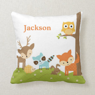 Cute Woodland Animal Nursery Pillow Kussen
