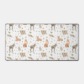 Cute Woodland Animal Pattern Bureaumat (Voorkant)