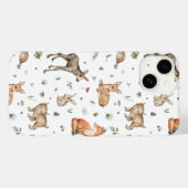 Cute Woodland Animal Pattern Case-Mate iPhone Case (Achterkant (horizontaal))