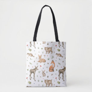 Cute Woodland Animal Pattern Draagtas