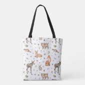 Cute Woodland Animal Pattern Draagtas (Achterkant)